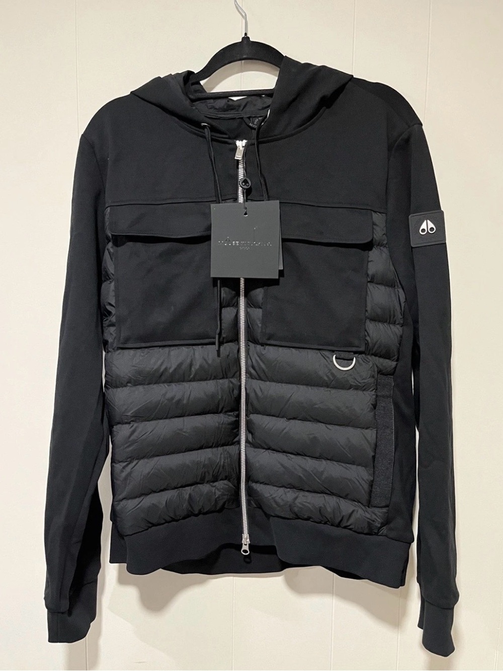 Moose Knuckles Air Down Explorer Zip Up Size Medium Black Spring Jacket